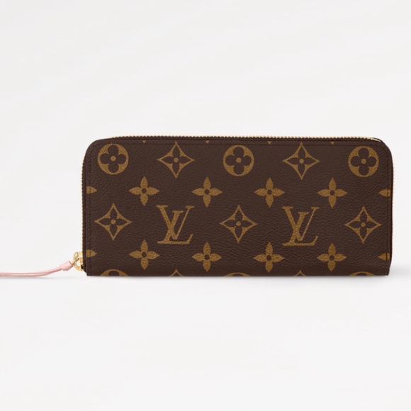 Louis Vuitton Handbags - Authentic Louis Vuitton Rose Ballerine Pink and Brown Zipper Clemence zip Wallet